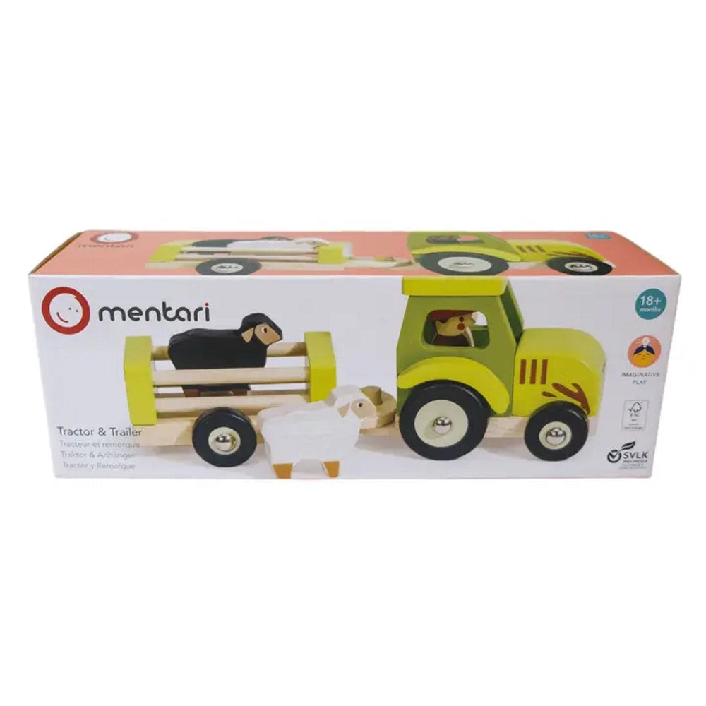 Mentari Tractor & Trailer | Tenderleaf Toys