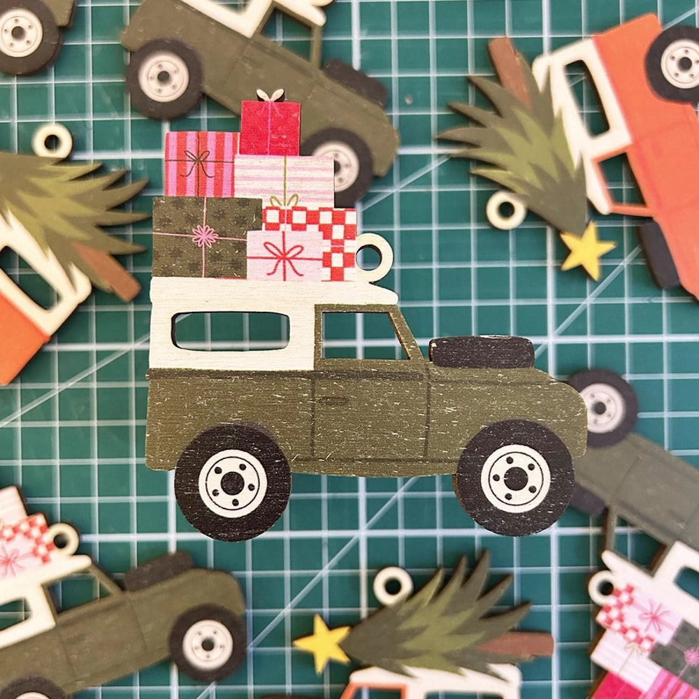 Green Land Rover Christmas Tree Decoration