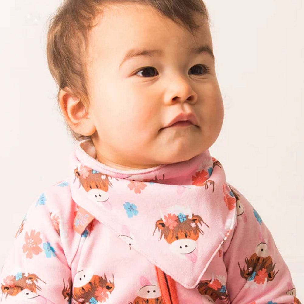 Bonnie Highland Cow Baby Bib | Blade & Rose