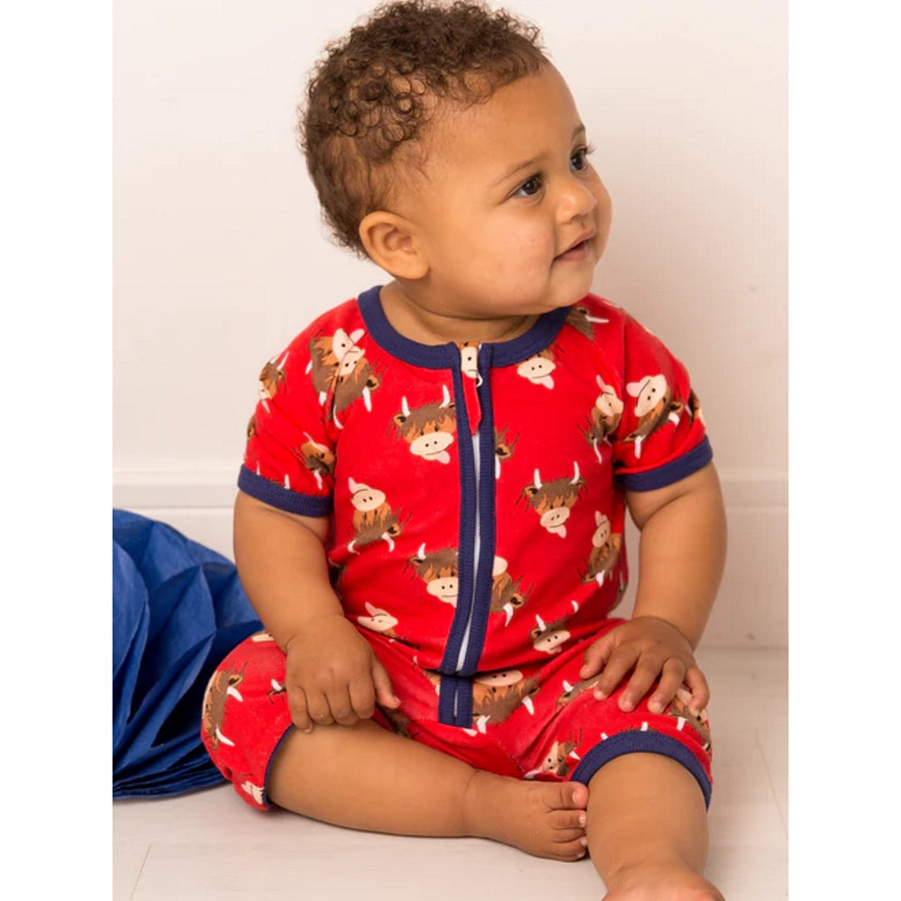 Highland Cow Short Sleeved Romper | Blade & Rose