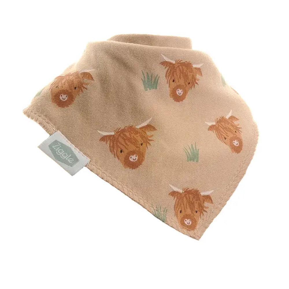 Highland Cow Print Bib | Ziggle Baby