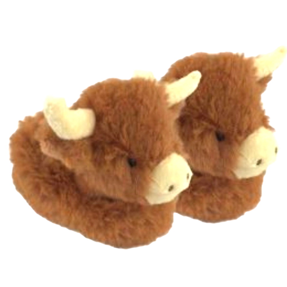 Highland cow online baby slippers