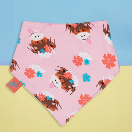 Bonnie Highland Cow Baby Bib | Blade & Rose