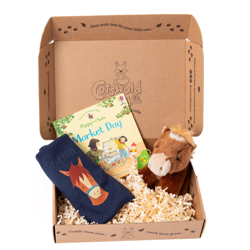Jimmy Horse Navy Bodysuit Gift Set | Cotswold Baby Co