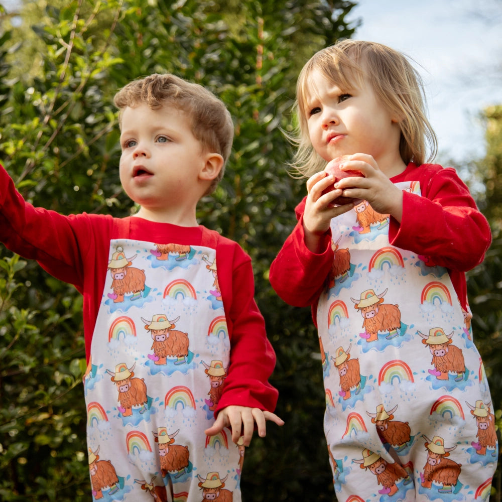 Highland cow dungarees