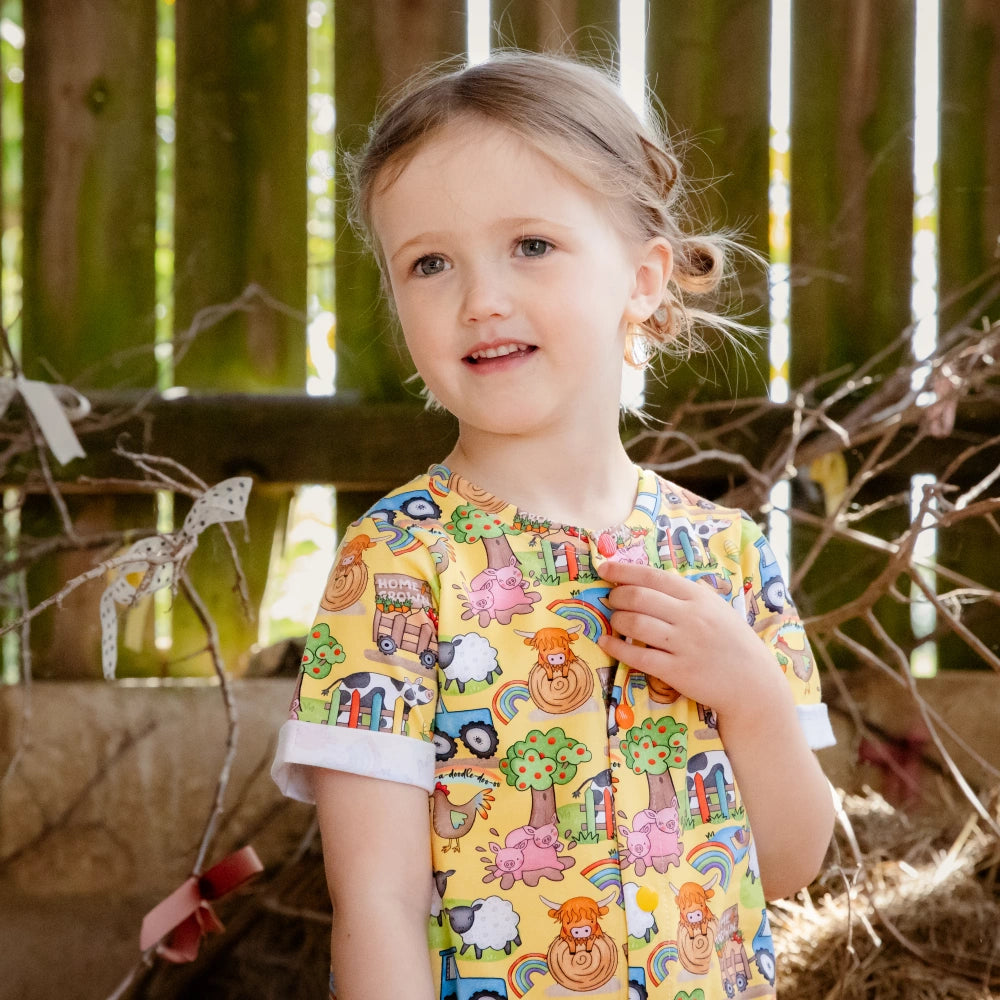 Yellow Farm Short Sleeved Romper | Cotswold Baby Co.