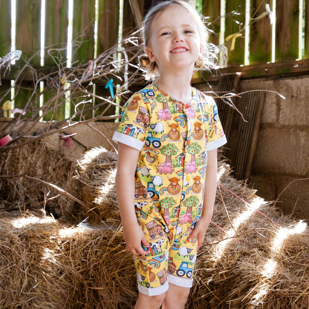 Yellow Farm Short Sleeved Romper | Cotswold Baby Co.