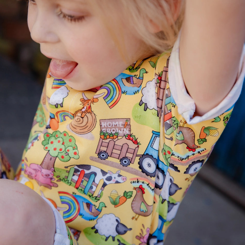 Yellow Farm Short Sleeved Romper | Cotswold Baby Co.