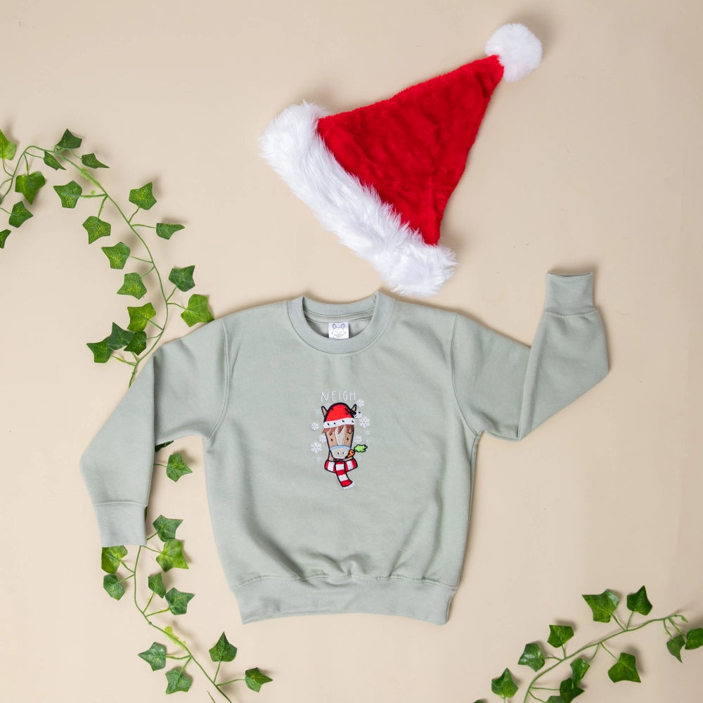 Horse Christmas Embroidered Jumper | Cotswold Baby Co