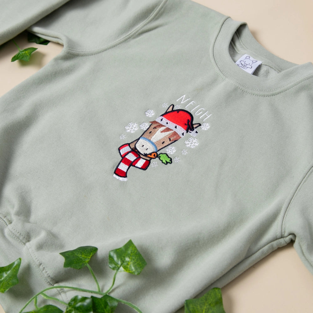 Horse Christmas Embroidered Jumper | Cotswold Baby Co