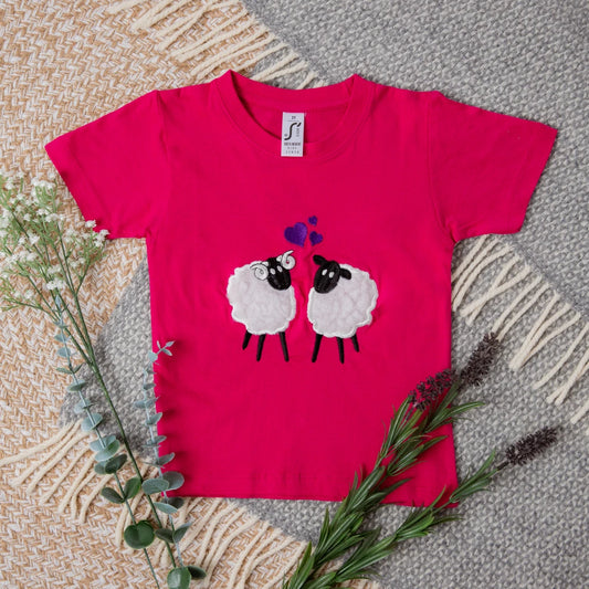 Love Ewe Sheep Fuschia T-shirt