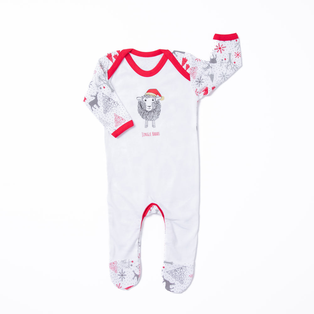 Christmas Little Lamb Sleepsuit | Cotswold Baby Co