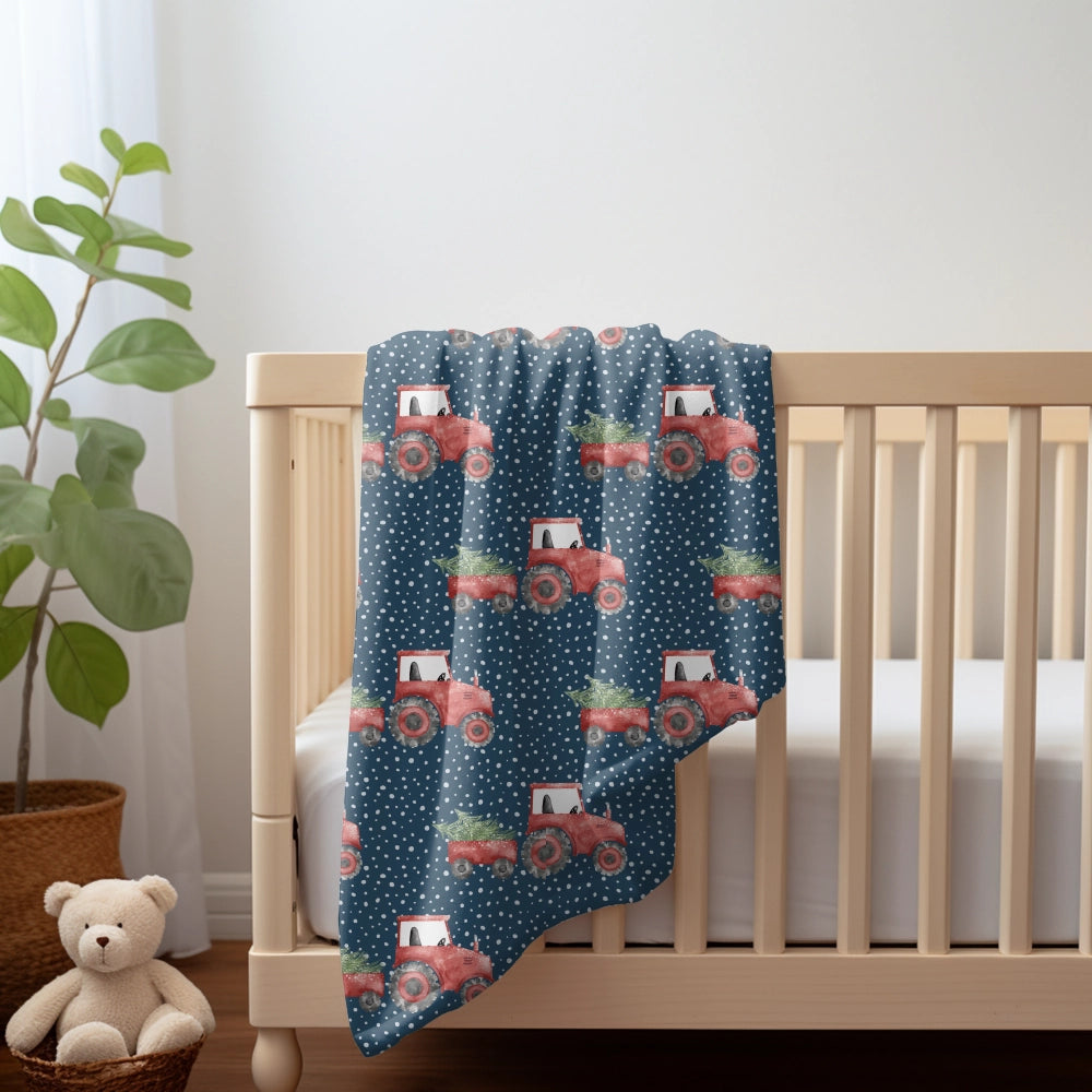 Christmas Tractor Blanket | Cotswold Baby Co