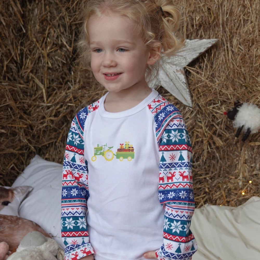 Christmas Vintage Tractor Pyjamas | Cotswold Baby Co