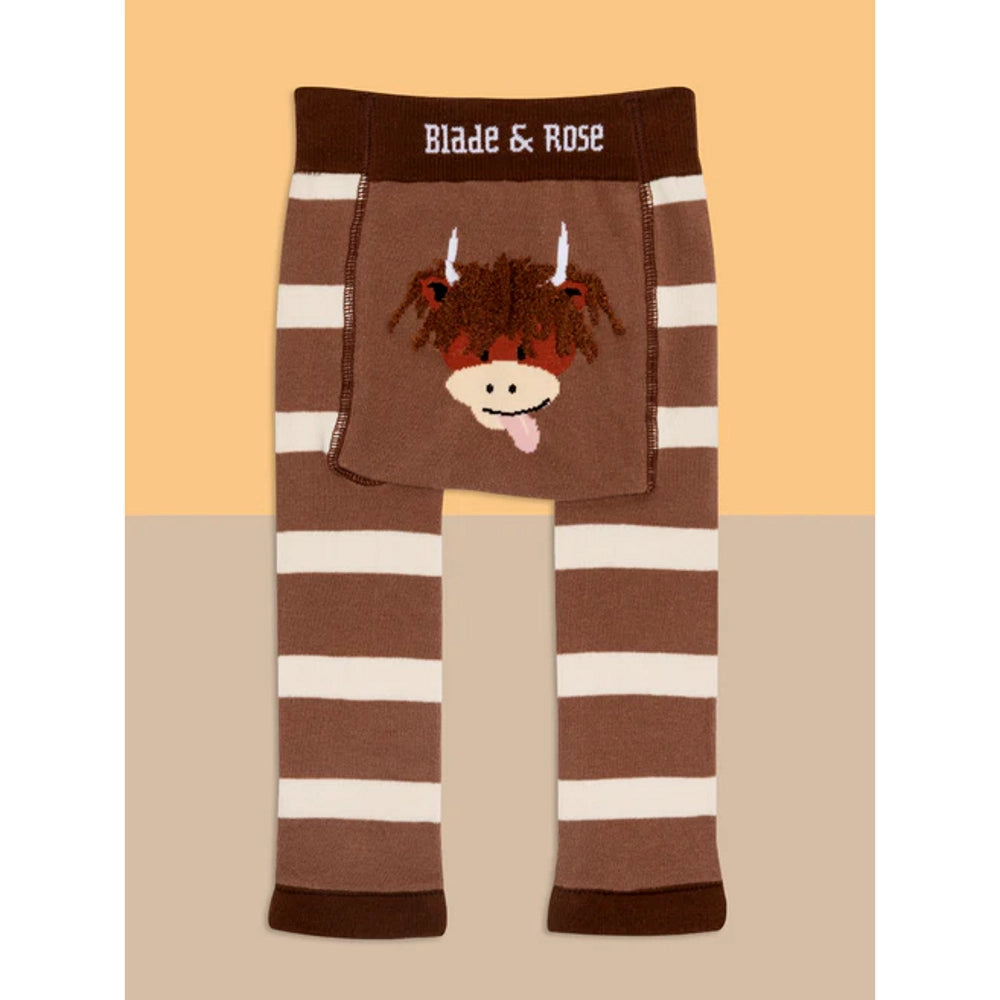 Highland Cow Neutral Leggings | Blade & Rose