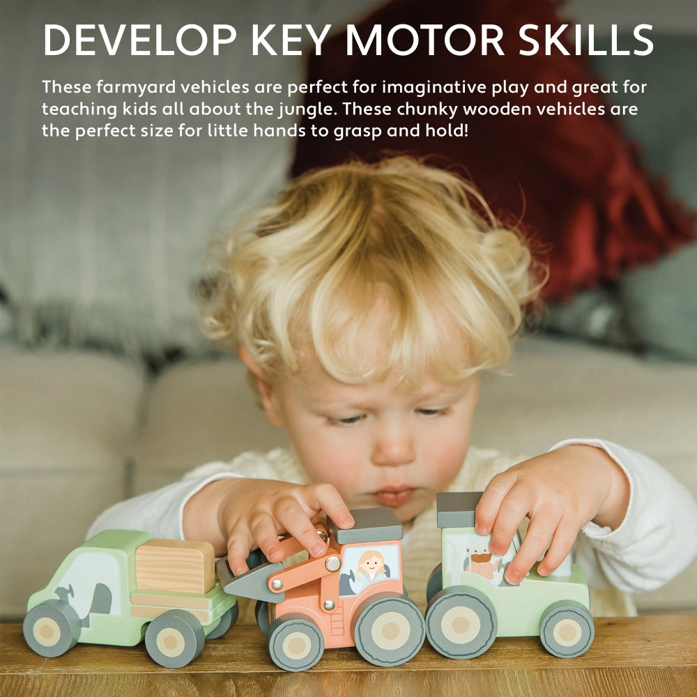 Wooden Green Tractor