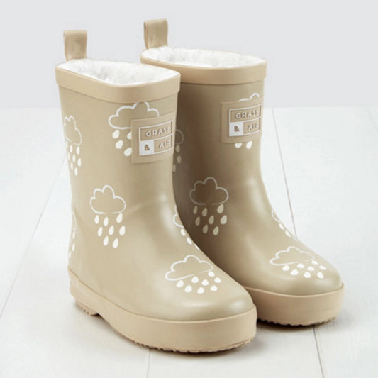 Stone Colour-Changing Kids Winter Wellies | Grass and Air