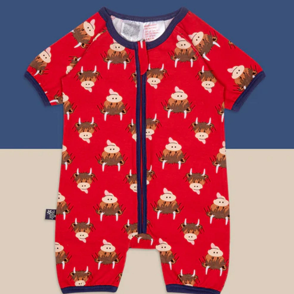 Highland Cow Short Sleeved Romper | Blade & Rose