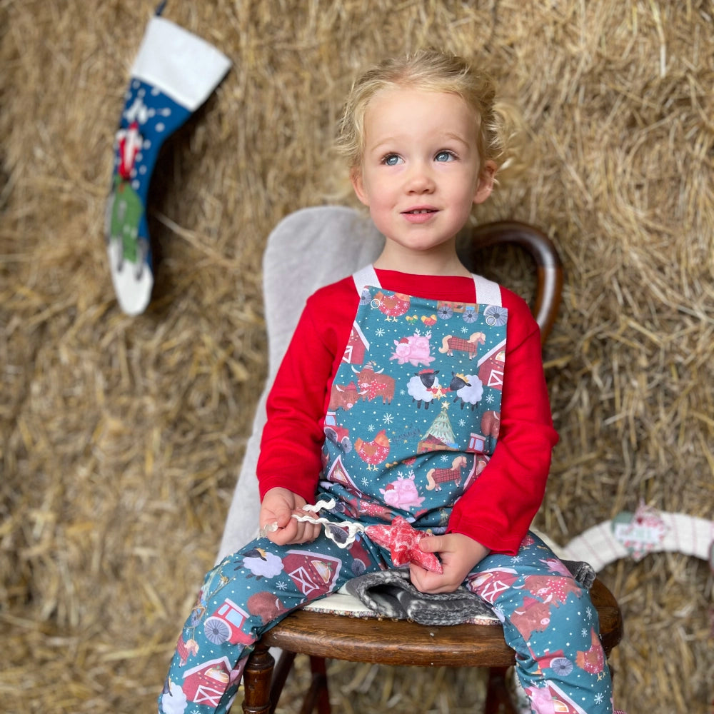 Christmas Farm Dungarees Cotswold Baby Co