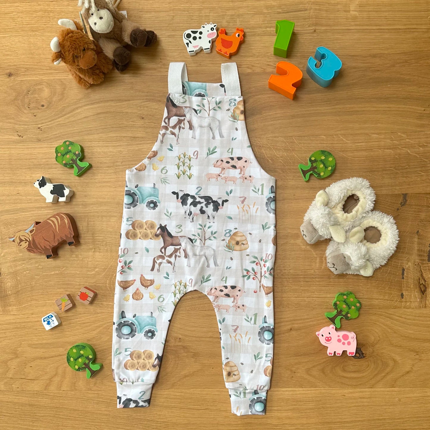 Farm By Numbers Dungarees | Cotswold Baby Co.