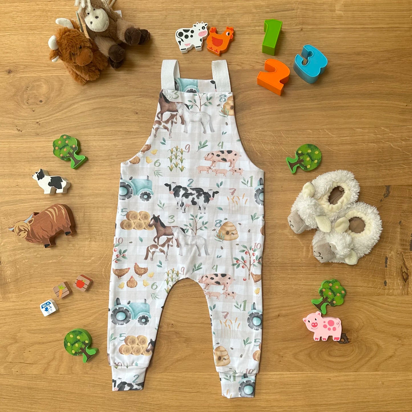 Farm By Numbers Dungarees | Cotswold Baby Co.