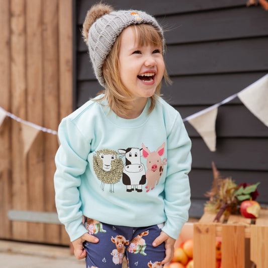 Animal Friends Blue Sweater | Cotswold Baby Co