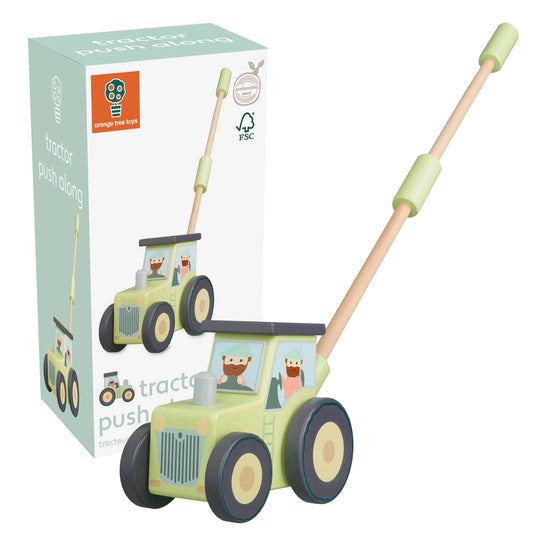Tractor Push Along Wooden Toy