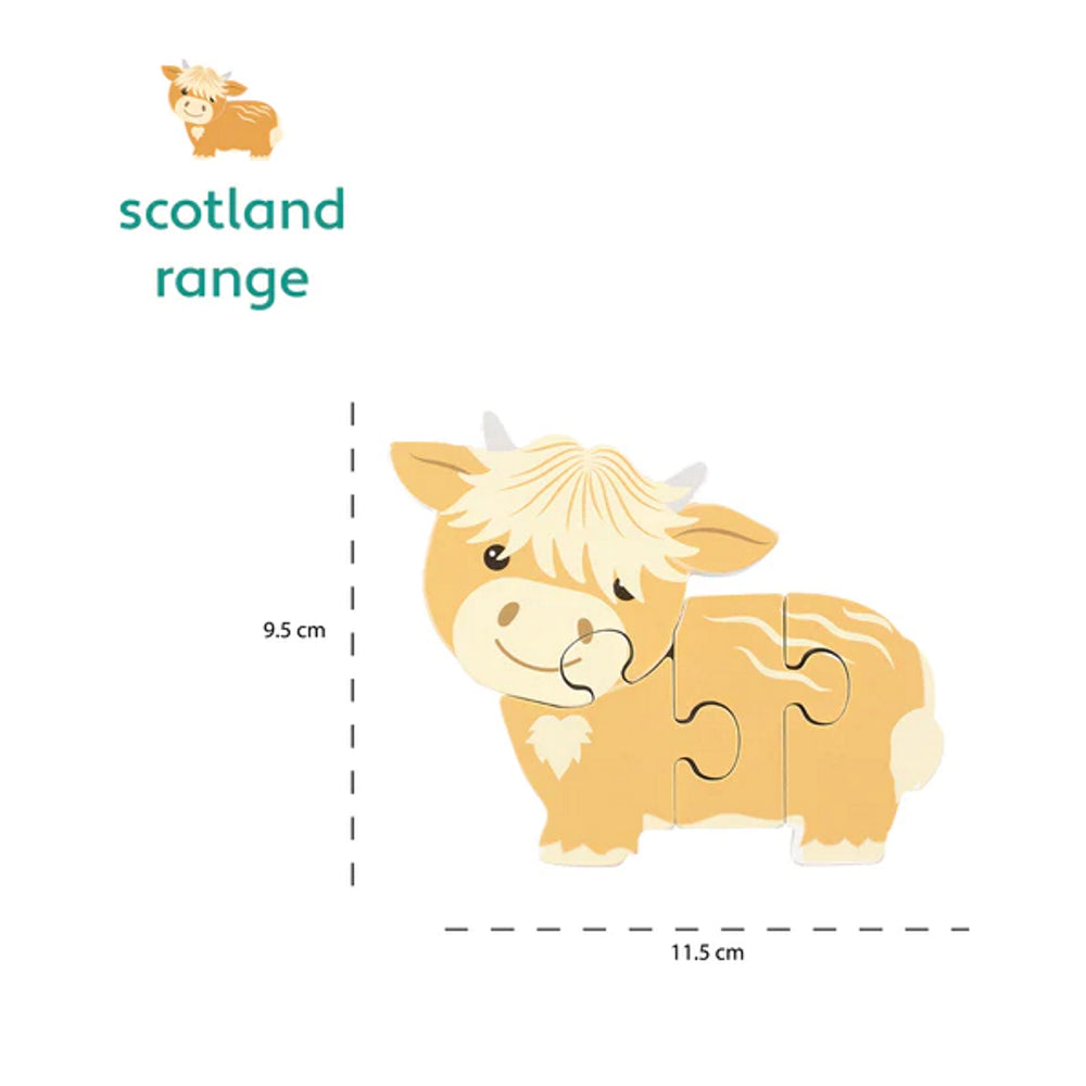 Mini Highland Cow Wooden Puzzle
