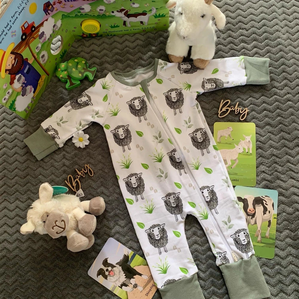 Lamb Zip Up Sleepsuit | Cotswold Baby Co