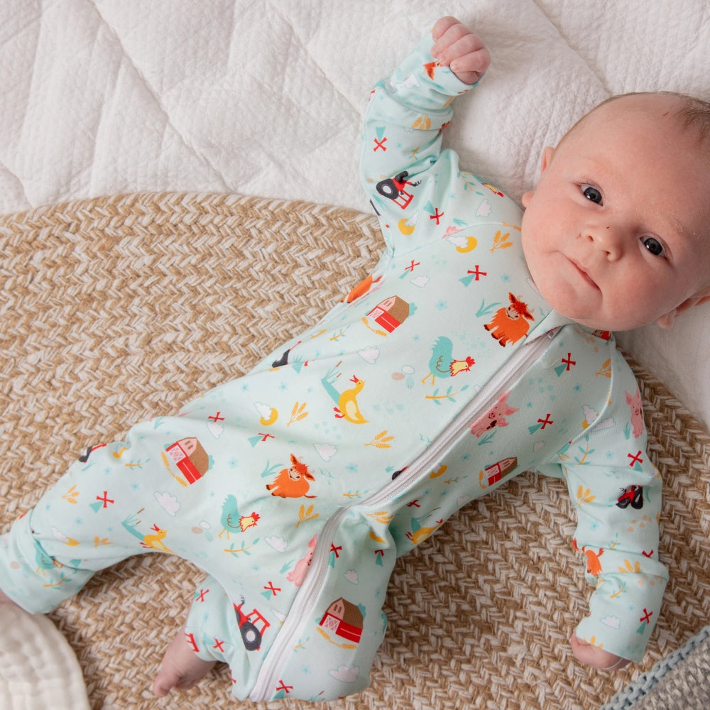 Cotswold Farm Zip Up Sleepsuit | Cotswold Baby Co