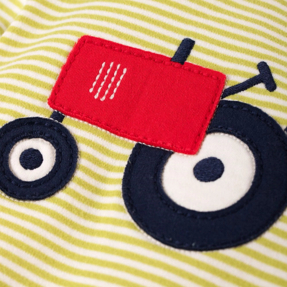 Striped Applique Tractor Top | Frugi
