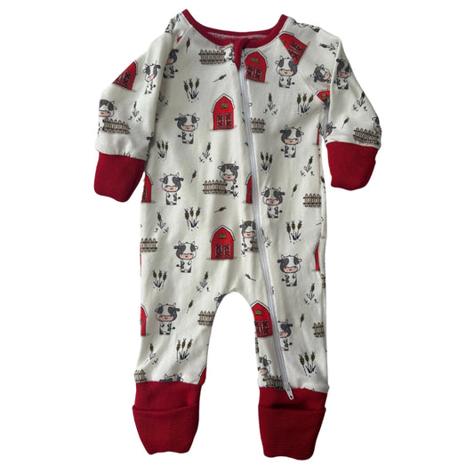 Baby Cow Zip Up Sleepsuit | Cotswold Baby Co