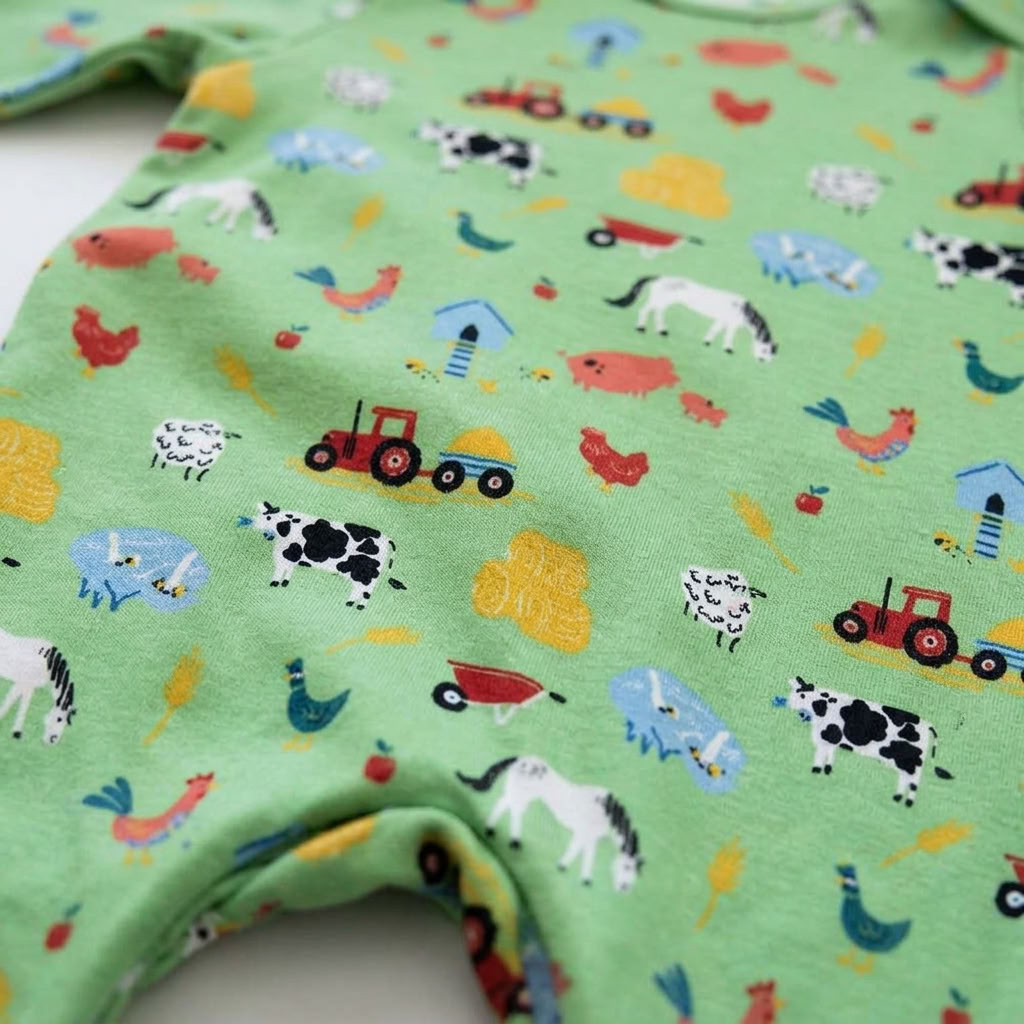 Down on the Farm Footed Sleepsuit | Powell Craft