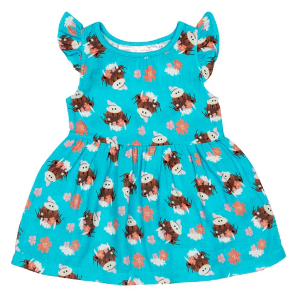 Bonnie Highland Cow Summer Dress | Blade & Rose