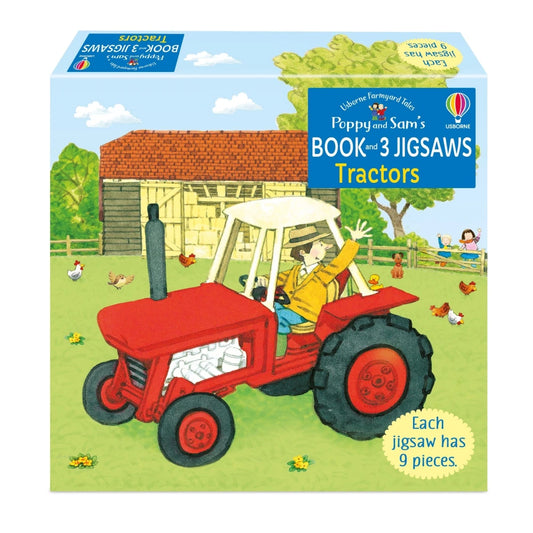 Poppy & Sam Book with Three Jigsaws- Tractors