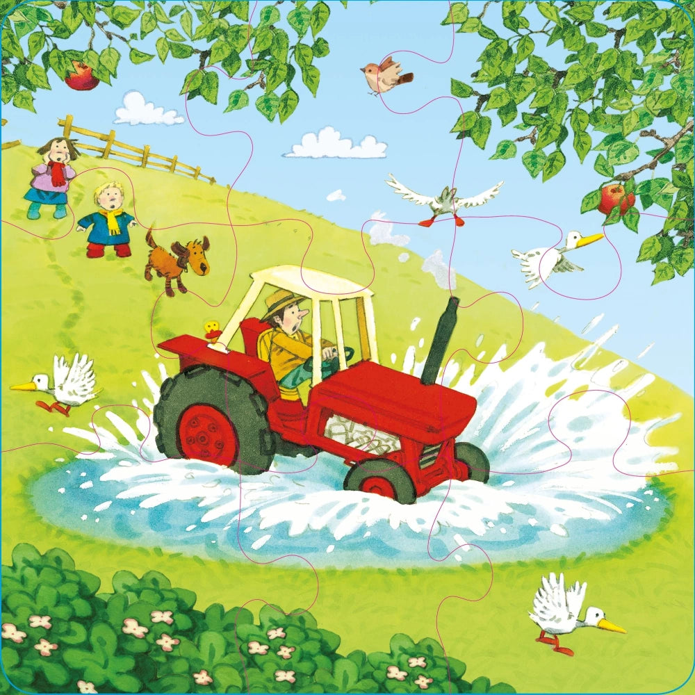 Poppy & Sam Book with Three Jigsaws- Tractors