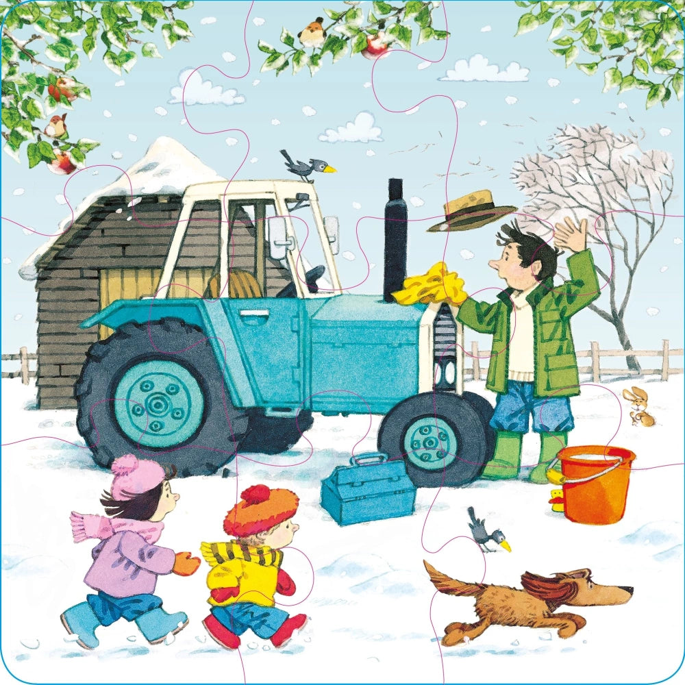 Poppy & Sam Book with Three Jigsaws- Tractors