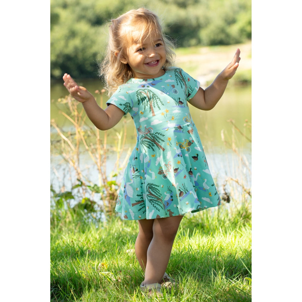 frugi skater dress Frugi Organic Girls' Sunshine Skater Dress- Vegetable Garden 2-3Y