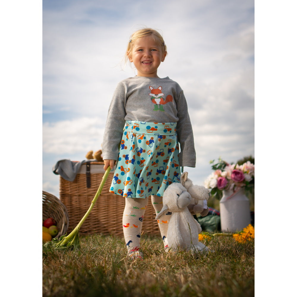 Aqua Blue Tractor Skirt