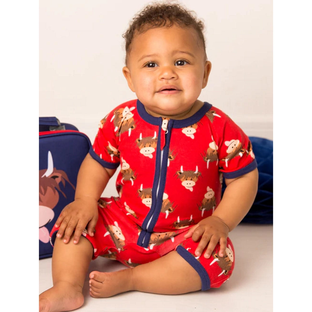Highland Cow Short Sleeved Romper | Blade & Rose