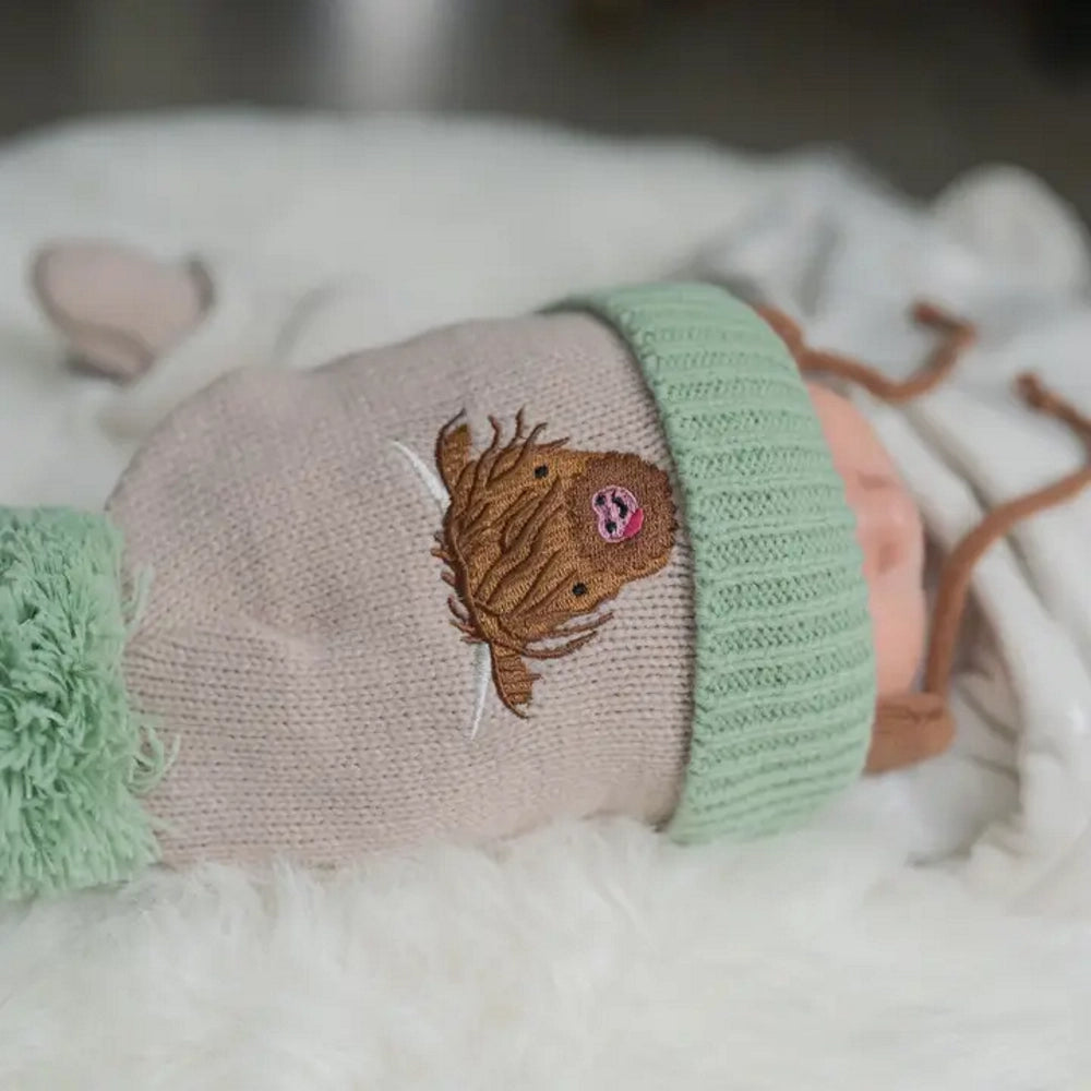 HIghland Cow Wooly Hat & Mittens| Ziggle Baby