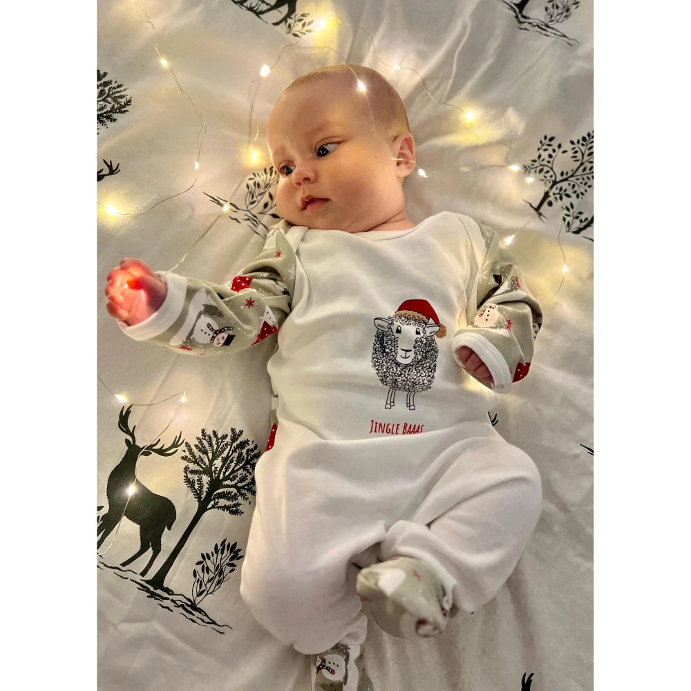 Christmas Lamb Sleepsuit | Cotswold Baby Co