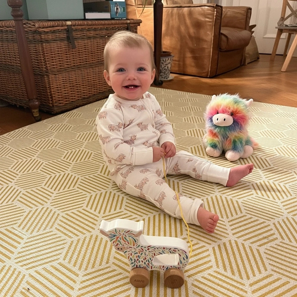 Highland Cow Zip Up Sleepsuit | Hairy Coo