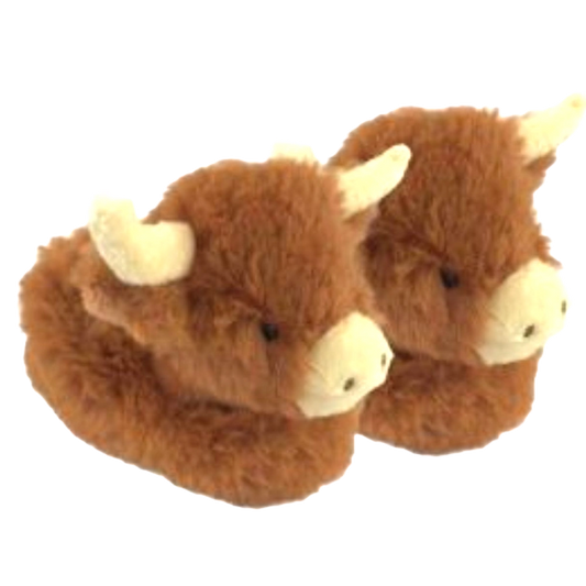 highland cow slippers