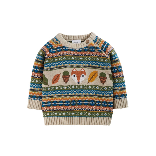 Woodland Friends Fairisle Knitted Jumper | Frugi
