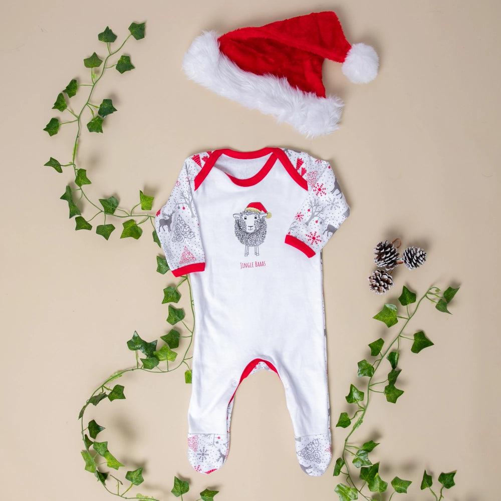 Christmas Little Lamb Sleepsuit | Cotswold Baby Co
