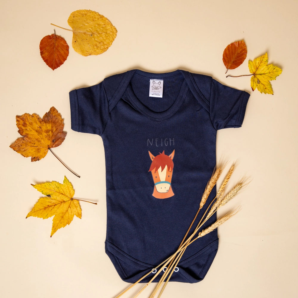 Horse Navy Bodysuit | Cotswold Baby Co.