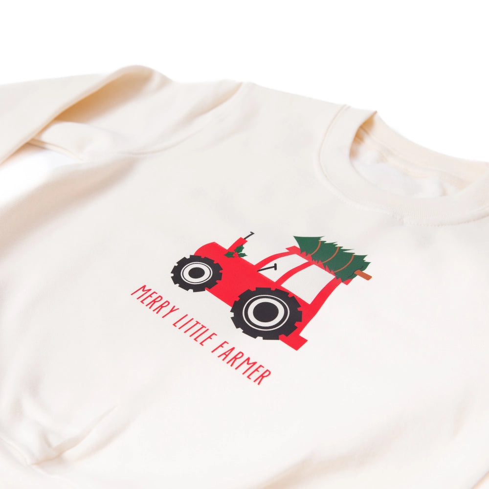 Red Tractor Cream Christmas Jumper | Cotswold Baby Co