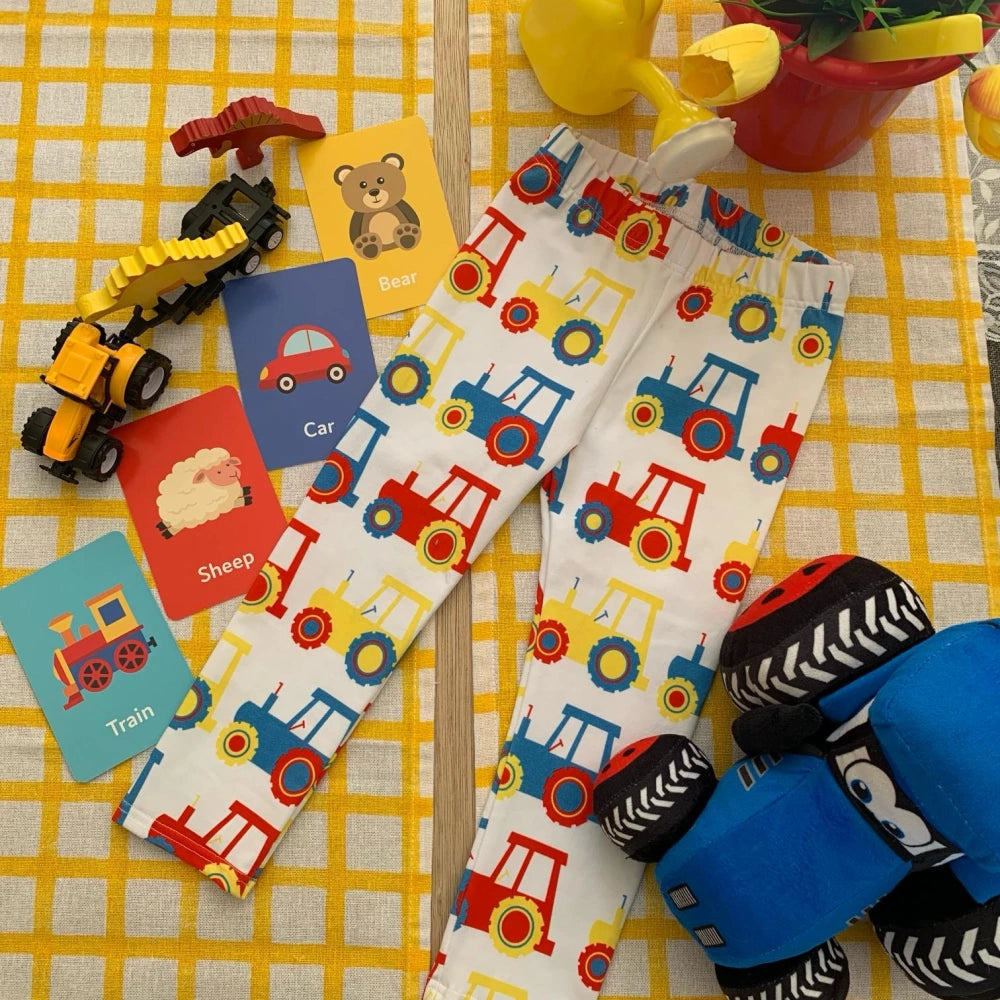 Colourful Tractor Leggings | Cotswold Baby Co