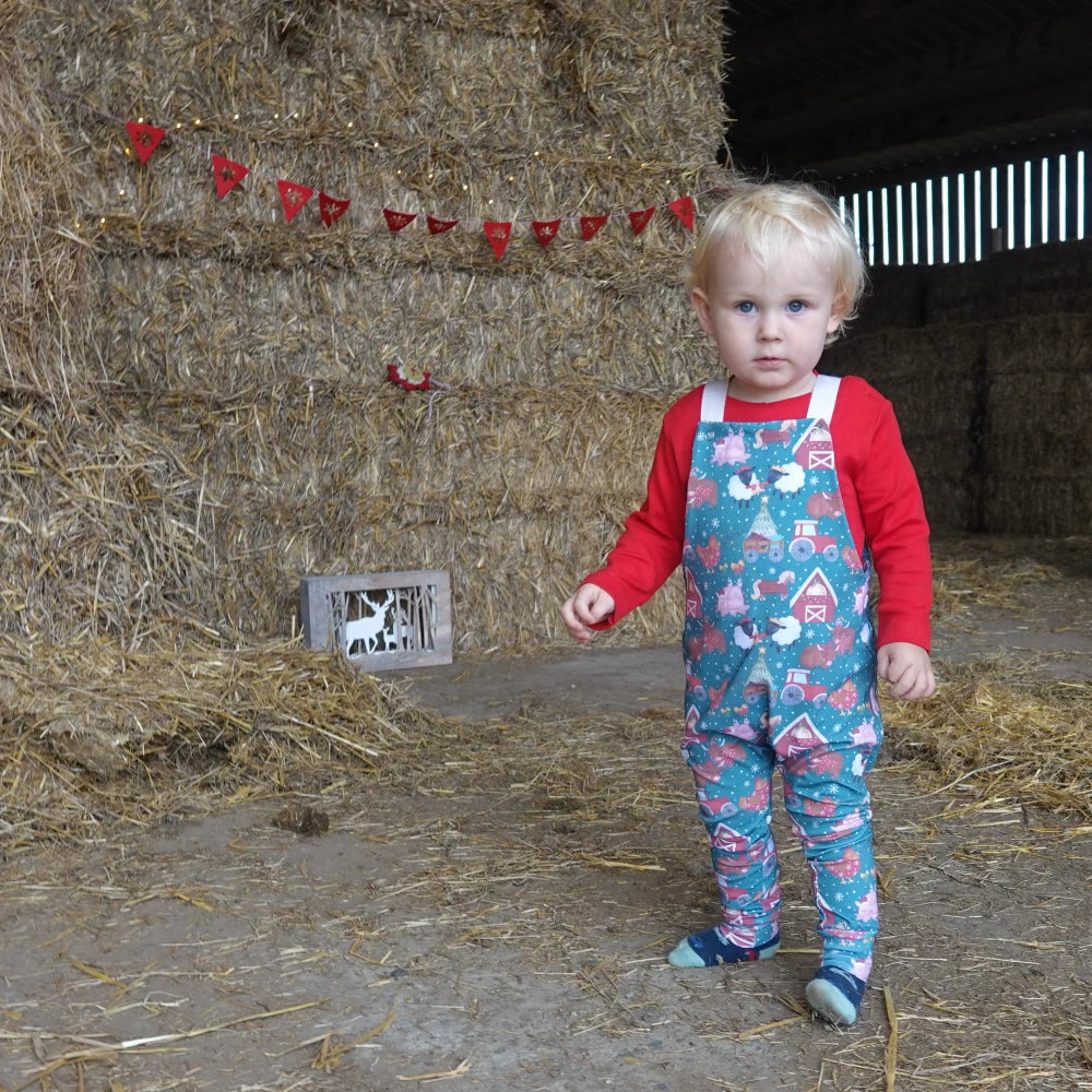 Christmas Farm Dungarees Cotswold Baby Co